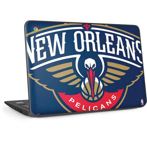 NBA New Orleans Pelicans Large Logo HP Chromebook Skin