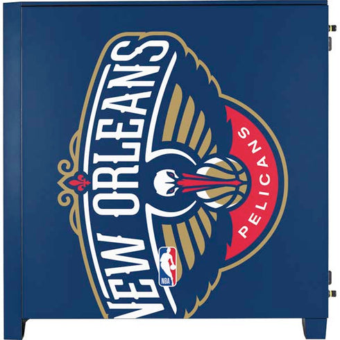 NBA New Orleans Pelicans Large Logo Corsair 4000D Tempered Glass Mid-Tower ATX Case Skin