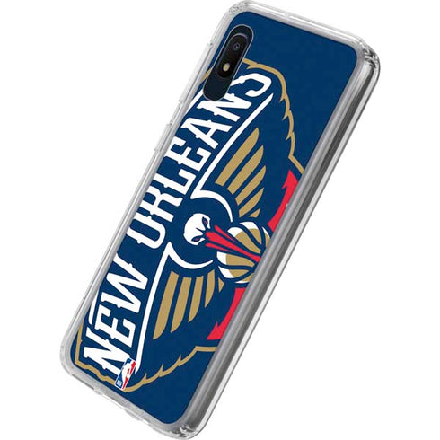 NBA New Orleans Pelicans Large Logo Galaxy A10e Clear Case