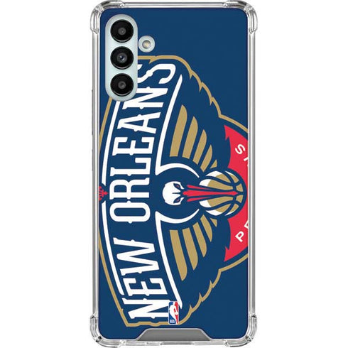 NBA New Orleans Pelicans Large Logo Galaxy A13 5G Clear Case