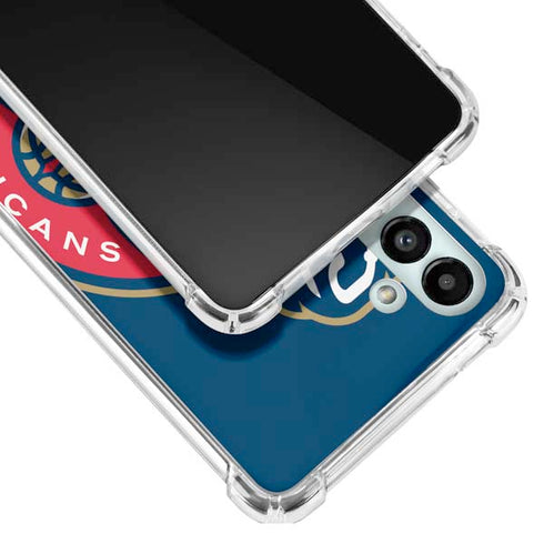 NBA New Orleans Pelicans Large Logo Galaxy A13 5G Clear Case