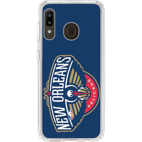 NBA New Orleans Pelicans Large Logo Galaxy A20 Clear Case