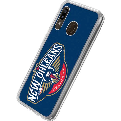 NBA New Orleans Pelicans Large Logo Galaxy A20 Clear Case
