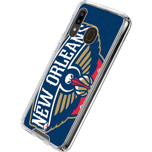 NBA New Orleans Pelicans Large Logo Galaxy A30 Clear Case