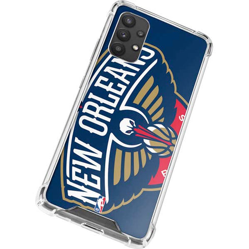 NBA New Orleans Pelicans Large Logo Galaxy A32 5G Clear Case