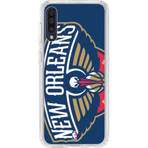 NBA New Orleans Pelicans Large Logo Galaxy A50 Clear Case