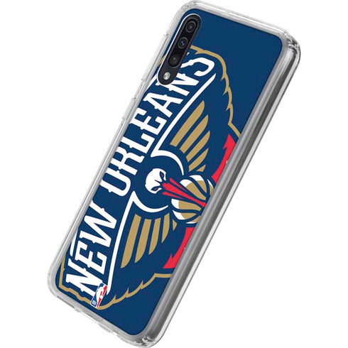 NBA New Orleans Pelicans Large Logo Galaxy A50 Clear Case