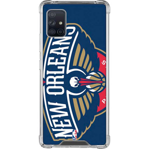 NBA New Orleans Pelicans Large Logo Galaxy A51 5G Clear Case