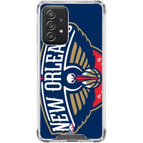 NBA New Orleans Pelicans Large Logo Galaxy A52 5G Clear Case