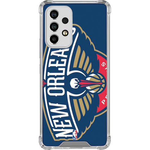 NBA New Orleans Pelicans Large Logo Galaxy A53 5G Clear Case