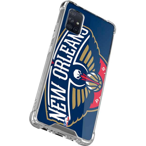 NBA New Orleans Pelicans Large Logo Galaxy A71 5G Clear Case