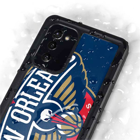 NBA New Orleans Pelicans Large Logo Galaxy Note20 5G Waterproof Case