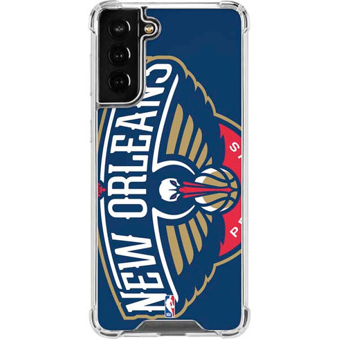 NBA New Orleans Pelicans Large Logo Galaxy S21 FE Clear Case