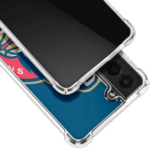 NBA New Orleans Pelicans Large Logo Galaxy S21 Plus 5G Clear Case