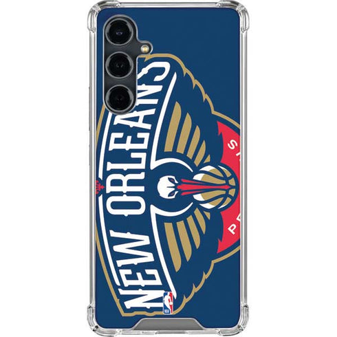 NBA New Orleans Pelicans Large Logo Galaxy S23 FE Clear Case