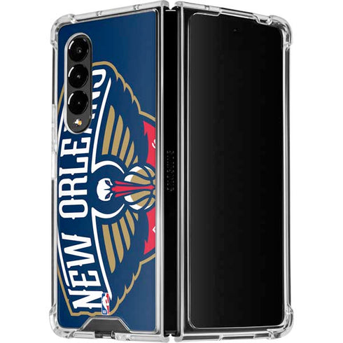 NBA New Orleans Pelicans Large Logo Galaxy Z Fold4 5G Clear Case