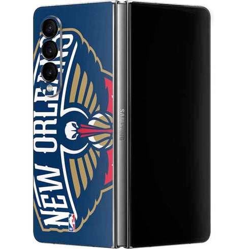 NBA New Orleans Pelicans Large Logo Galaxy Z Fold4 5G Skin