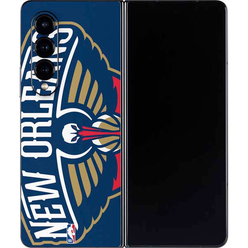 NBA New Orleans Pelicans Large Logo Galaxy Z Fold4 5G Skin