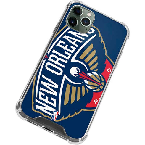 NBA New Orleans Pelicans Large Logo iPhone 11 Pro Max Clear Case
