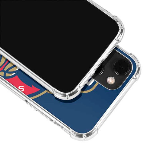 NBA New Orleans Pelicans Large Logo iPhone 13 Mini Clear Case