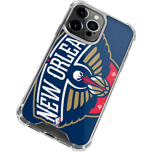 NBA New Orleans Pelicans Large Logo iPhone 13 Pro Clear Case