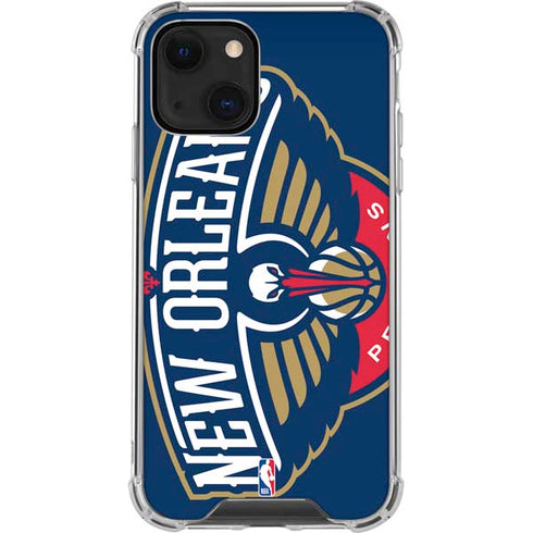 NBA New Orleans Pelicans Large Logo iPhone 14 Clear Case