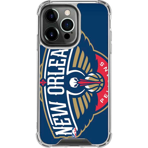 NBA New Orleans Pelicans Large Logo iPhone 15 Pro Clear Case