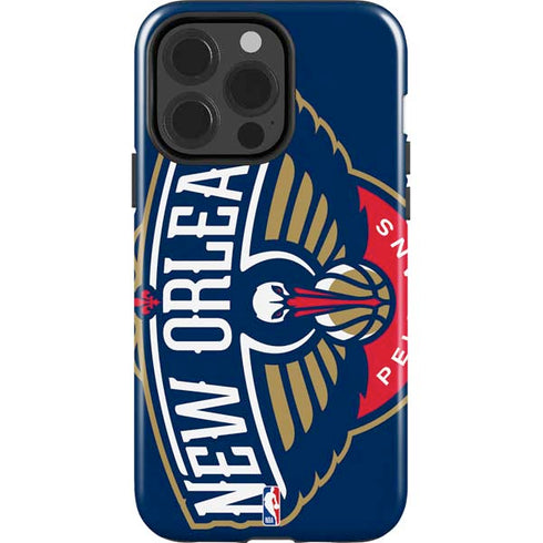 NBA New Orleans Pelicans Large Logo iPhone 15 Pro Impact Case