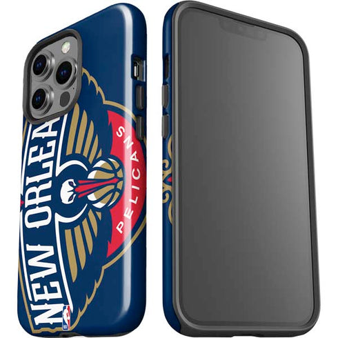 NBA New Orleans Pelicans Large Logo iPhone 14 Pro Impact Case