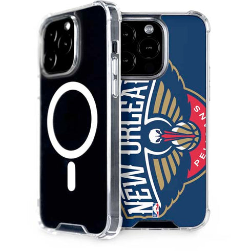 NBA New Orleans Pelicans Large Logo iPhone 15 Pro MagSafe Case