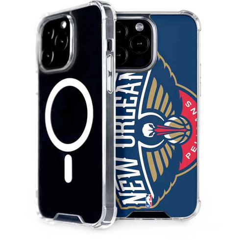 NBA New Orleans Pelicans Large Logo iPhone 15 Pro Max MagSafe Case