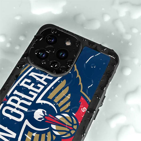 NBA New Orleans Pelicans Large Logo iPhone 14 Pro Max Waterproof Case