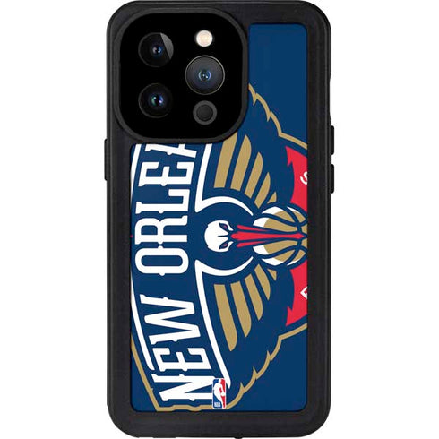 NBA New Orleans Pelicans Large Logo iPhone 14 Pro Waterproof Case