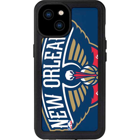 NBA New Orleans Pelicans Large Logo iPhone 15 Plus Waterproof Case