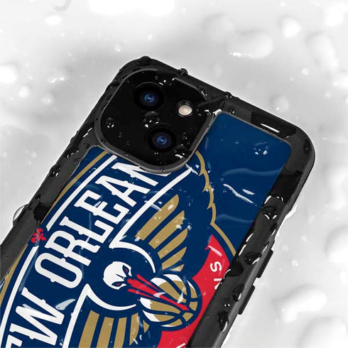 NBA New Orleans Pelicans Large Logo iPhone 15 Waterproof Case