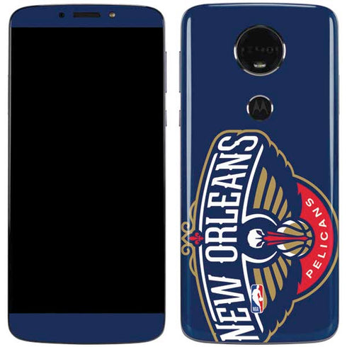 NBA New Orleans Pelicans Large Logo Moto E5 Plus Skin
