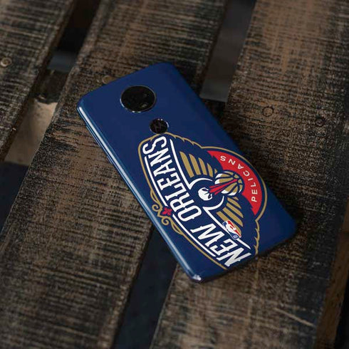 NBA New Orleans Pelicans Large Logo Moto E5 Plus Skin