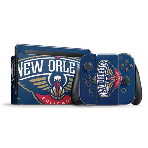 NBA New Orleans Pelicans Large Logo Nintendo Switch Bundle Skin