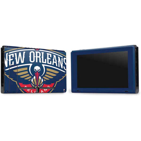 NBA New Orleans Pelicans Large Logo Nintendo Switch Bundle Skin