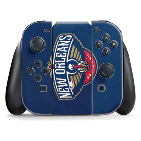 NBA New Orleans Pelicans Large Logo Nintendo Switch (2017-2021) Joy-Con Controller Skin