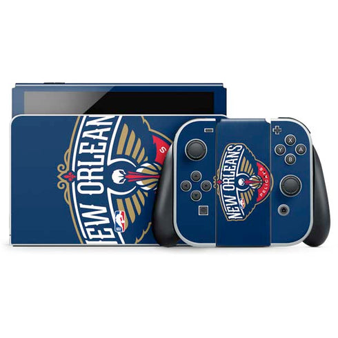 NBA New Orleans Pelicans Large Logo Nintendo Switch OLED (2021) Skin