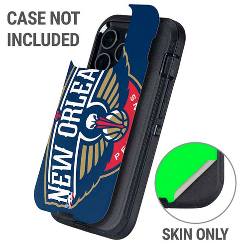 NBA New Orleans Pelicans Large Logo Otterbox Defender iPhone Skin