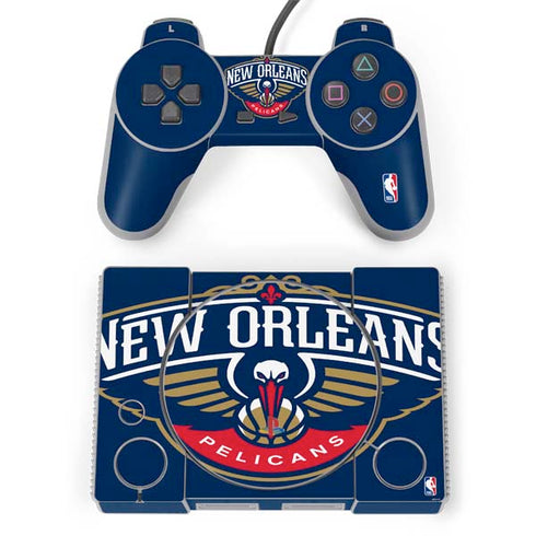 NBA New Orleans Pelicans Large Logo PlayStation Classic Bundle Skin