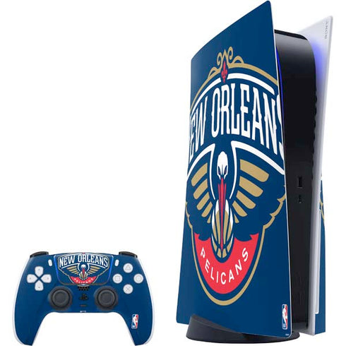 NBA New Orleans Pelicans Large Logo PS5 Bundle Skin