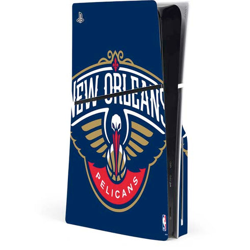 NBA New Orleans Pelicans Large Logo PS5 Slim Disk Console Skin