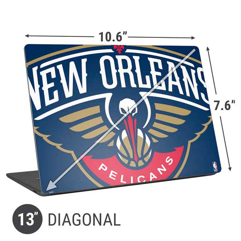 NBA New Orleans Pelicans Large Logo Universal Laptop 13in (10.6 x 7.6in) Skin