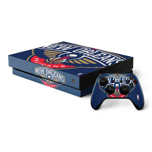 NBA New Orleans Pelicans Large Logo Xbox One X Bundle Skin