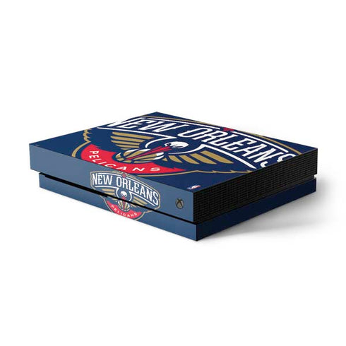NBA New Orleans Pelicans Large Logo Xbox One X Console Skin