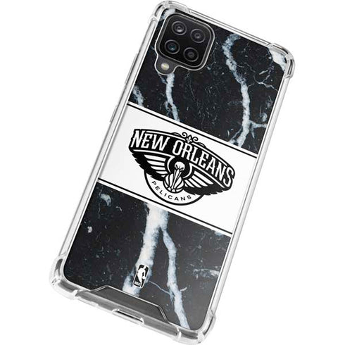 NBA New Orleans Pelicans Marble Galaxy A12 Clear Case