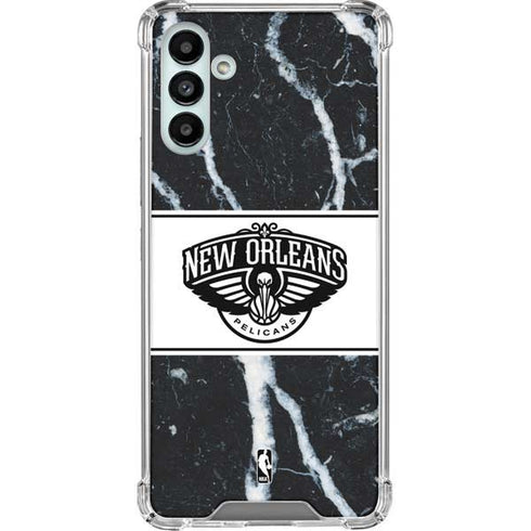 NBA New Orleans Pelicans Marble Galaxy A13 5G Clear Case